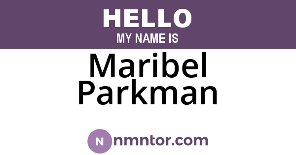 Maribel Parkman