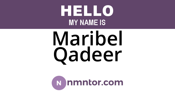 Maribel Qadeer
