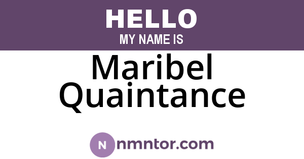 Maribel Quaintance