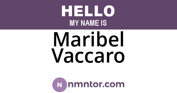Maribel Vaccaro