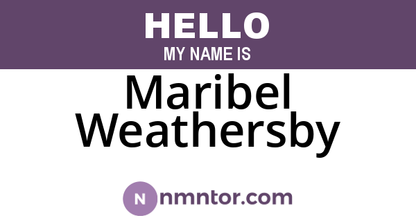 Maribel Weathersby