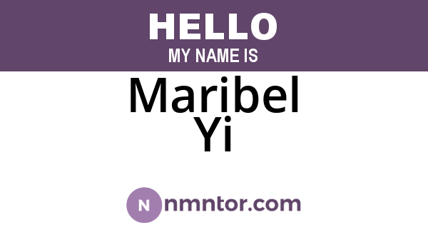 Maribel Yi