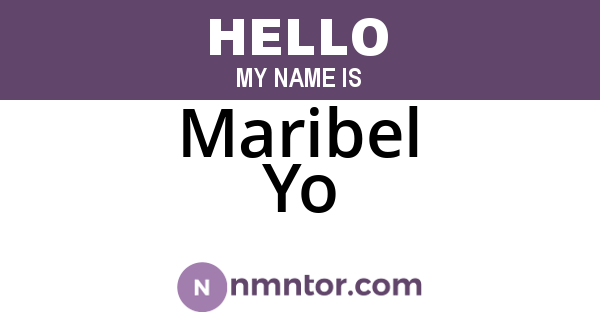 Maribel Yo