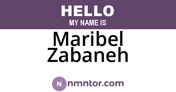 Maribel Zabaneh