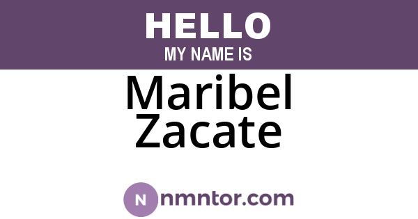 Maribel Zacate