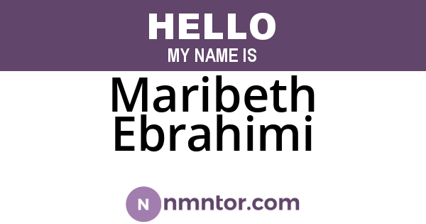 Maribeth Ebrahimi
