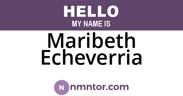 Maribeth Echeverria