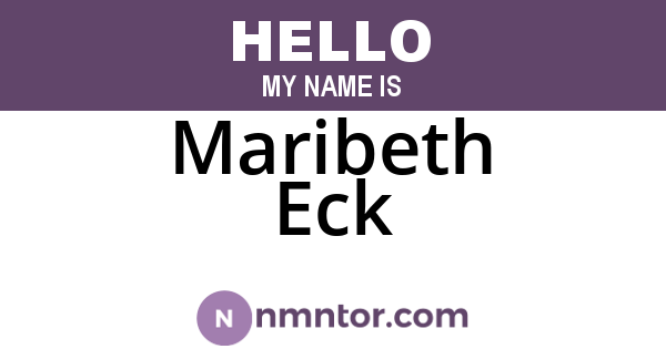 Maribeth Eck