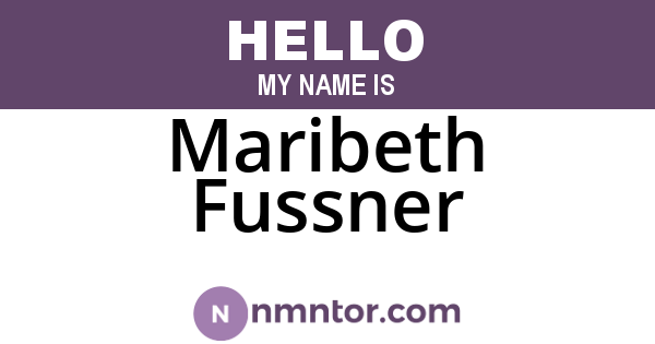 Maribeth Fussner
