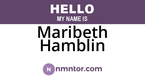 Maribeth Hamblin