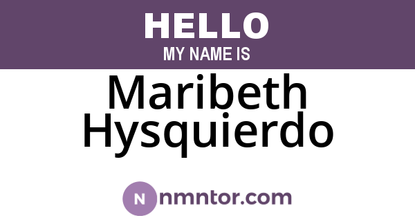Maribeth Hysquierdo