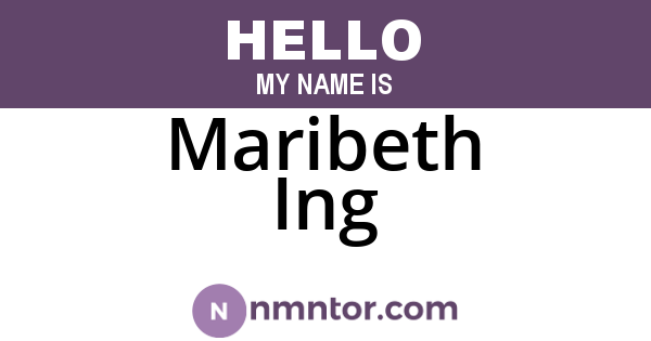 Maribeth Ing