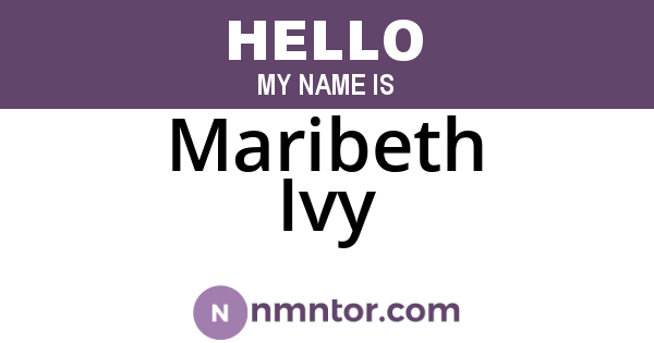 Maribeth Ivy