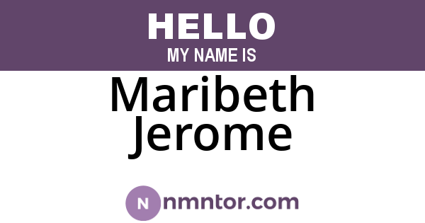 Maribeth Jerome