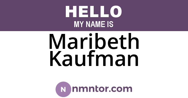 Maribeth Kaufman