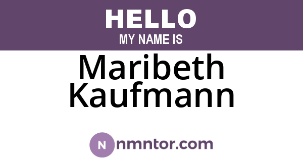 Maribeth Kaufmann
