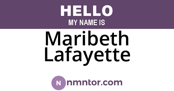 Maribeth Lafayette