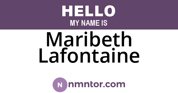 Maribeth Lafontaine