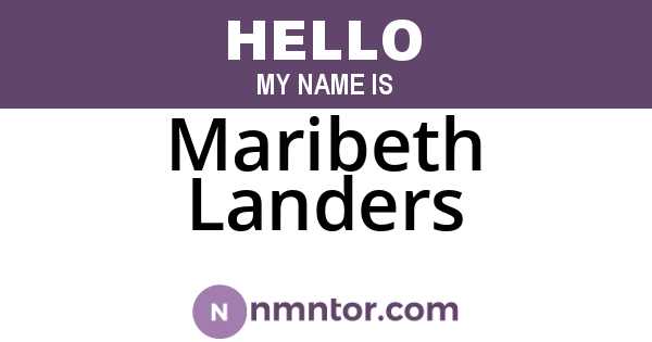 Maribeth Landers
