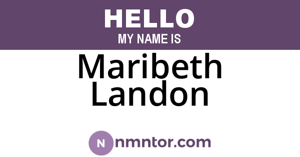 Maribeth Landon