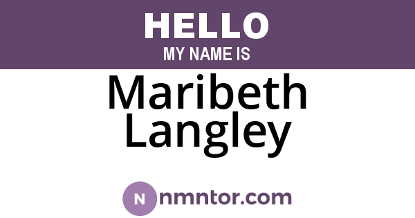 Maribeth Langley