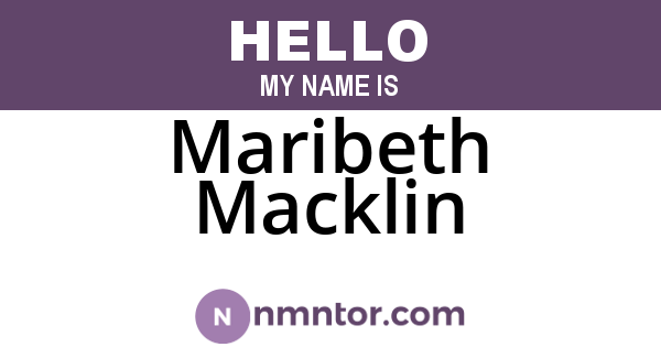 Maribeth Macklin