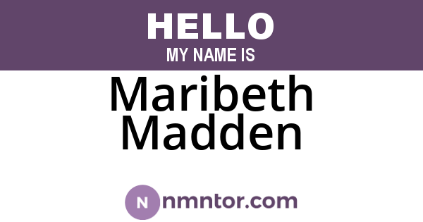 Maribeth Madden