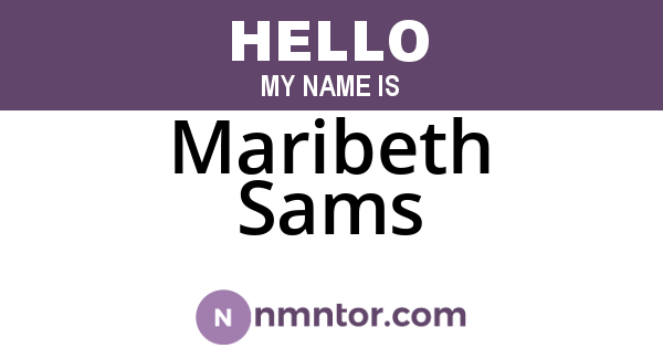 Maribeth Sams