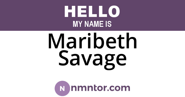 Maribeth Savage