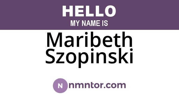 Maribeth Szopinski