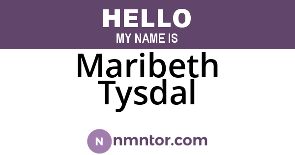 Maribeth Tysdal