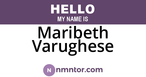 Maribeth Varughese