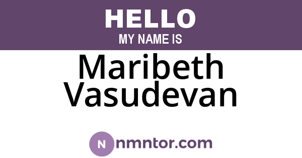 Maribeth Vasudevan