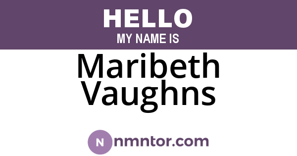 Maribeth Vaughns