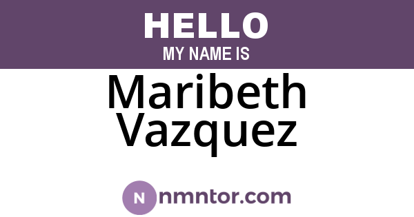 Maribeth Vazquez