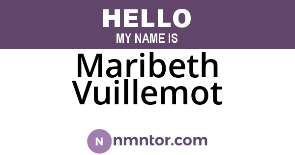 Maribeth Vuillemot