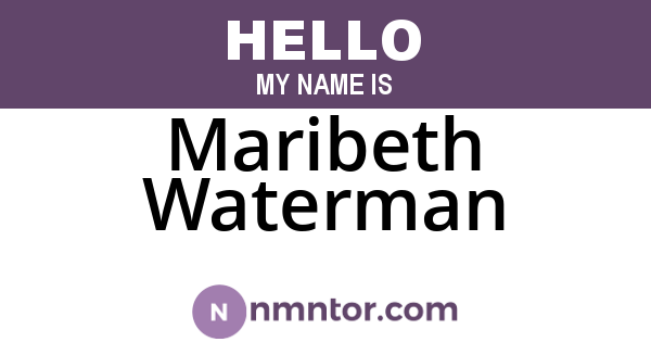 Maribeth Waterman