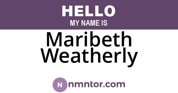 Maribeth Weatherly