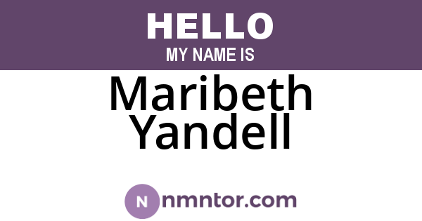 Maribeth Yandell