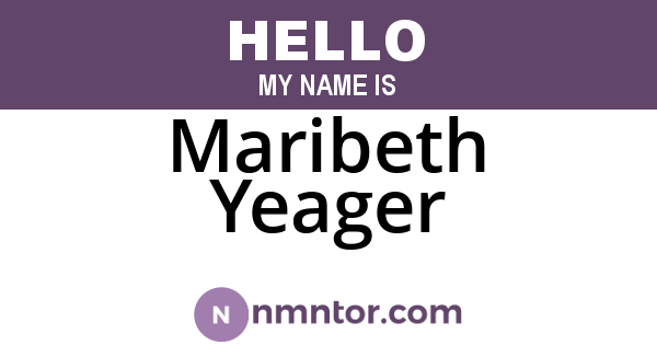 Maribeth Yeager
