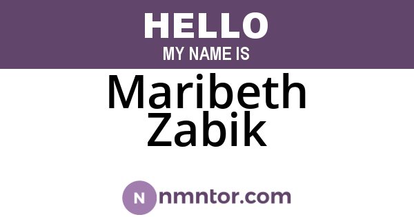 Maribeth Zabik