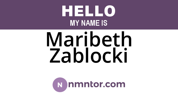 Maribeth Zablocki