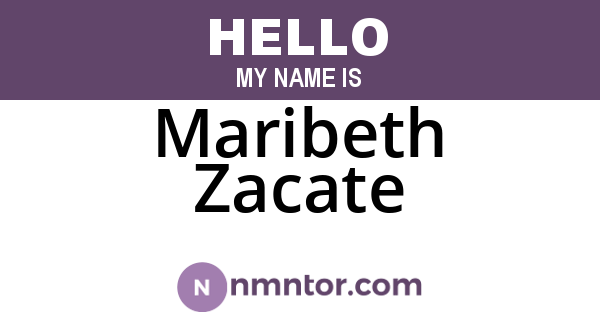 Maribeth Zacate