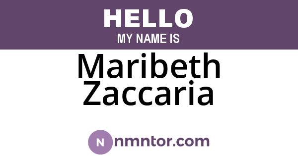 Maribeth Zaccaria