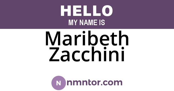 Maribeth Zacchini