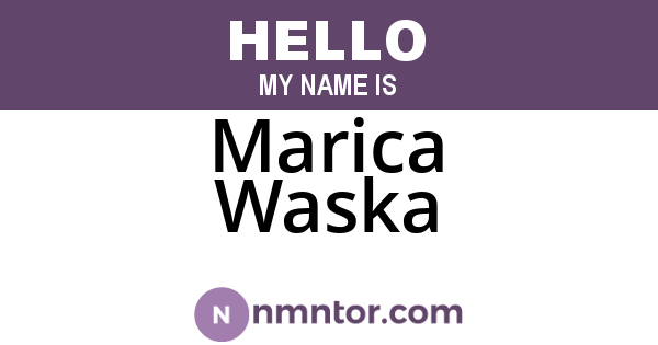 Marica Waska