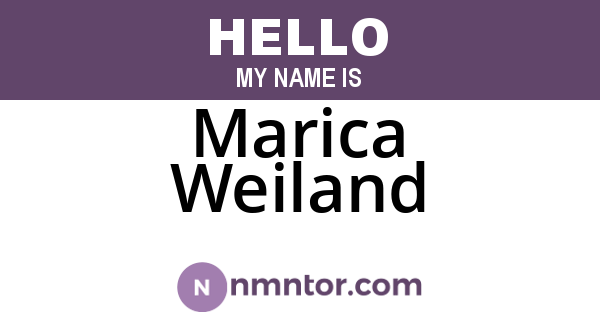 Marica Weiland