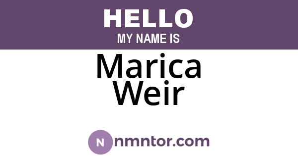Marica Weir