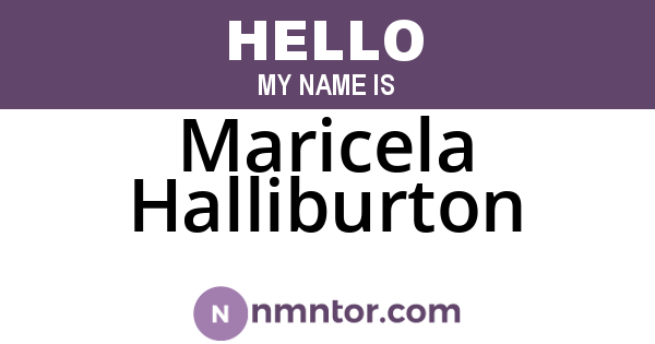 Maricela Halliburton
