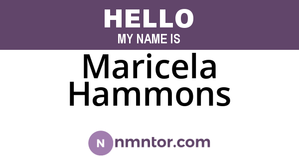 Maricela Hammons